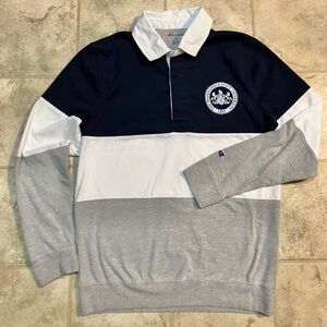 🔥 Penn State Vintage Rugby Shirt Block Color Old School Logo Champion Size Med